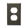 ENERLITES Duplex Receptacle Metal Wall Plate, Stainless Steel Outlet Cover,