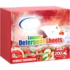Laundry Detergent Sheets, 200 Count, Free, Unscented, , , Biodegradable,