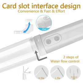 Bidé de viaje portátil de 2ª generación Shattaf de GUSTYLE, rociador de bidé eléctrico impermeable IPX6 con película de descompresión automática y ajuste de boquilla de 180 grados (140ml)