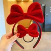 JazSwirl Snow White Headband, Red Bow Headband with Bow Tie