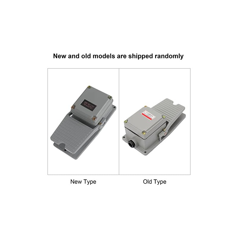 Industrial Foot Switch, AC 250V 15A Momentary Metal Foot Pedal