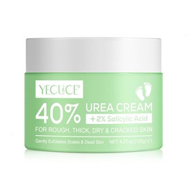 Yecuce 40% Urea Foot Cream for Dry, Cracked Heels, Feet, Knees, Elbows, Hands & Nails – Moisturizing & Exfoliating Urea Cream for Rough Skin