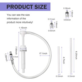 Zikefest Lower Unit Gear Oil Pump, Gear Oil Pump for Standard Quart Bottles, with 3/8 inch Metal Swivel, 8mm 10mm Metal Adapters, Fit Most Mariner and Mercury Boat Outboard Motors