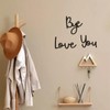 Handcrafted Plywood "Bye, Love You" Sign - Black Wall Art