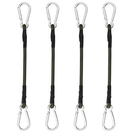 BESPORTBLE Tensioning Rubber 4 Pieces Outdoor Bungee Cords Carabiner Hooks Bungee Cords Ties Downs Elastic Camping Cords Expander
