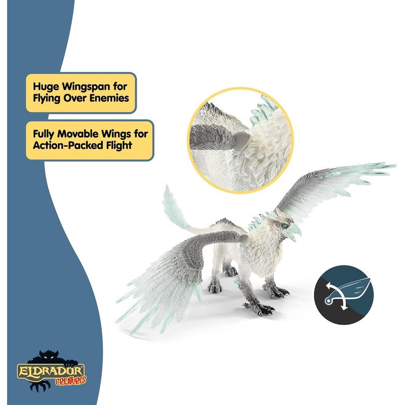 schleich Eldrador Creatures - 13" Ice Griffin Toy - Large