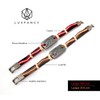 Luxfancy Pulsera Pareja de Cuero para Hombre y Mujer, 2