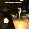 Timjorman Modern LED CordlessTable Lamp,4000mAh Rechargeable Battery Desk lamp,3 Level