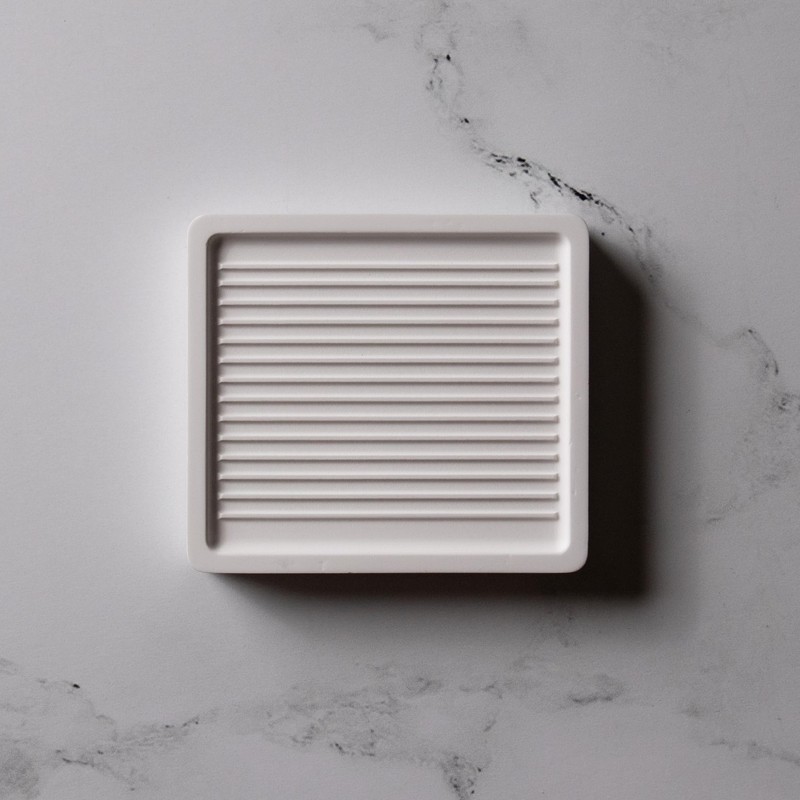 White Diatomite Soap Dish - Modern Minimalist Design - Premium