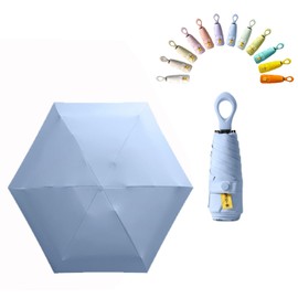 erised's bifrost Mini Folding Umbrella, Outdoor UV Protection, Creative Ring Handle, Sun Protection, Small for Suitcase, Pocket Umbrella, Coating Against Moisture Damage for Women and Children, Travel