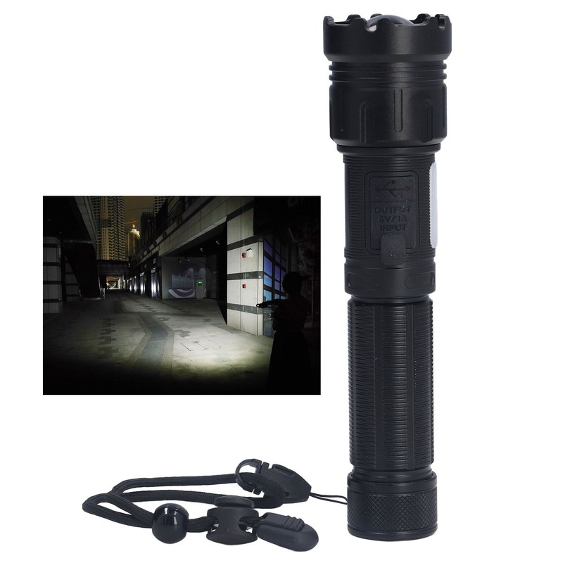 LED Camping Flashlight 5000LM Super Bright Magnetic Telescopic Zoom Waterproof
