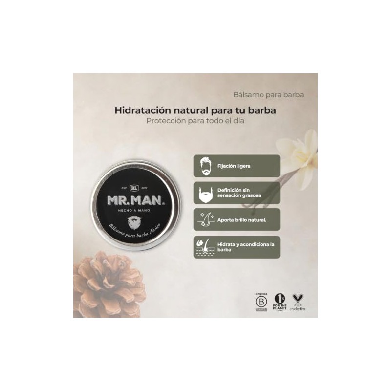 BÁLSAMO NATURAL ORGÁNICO PARA BARBA MR. MAN