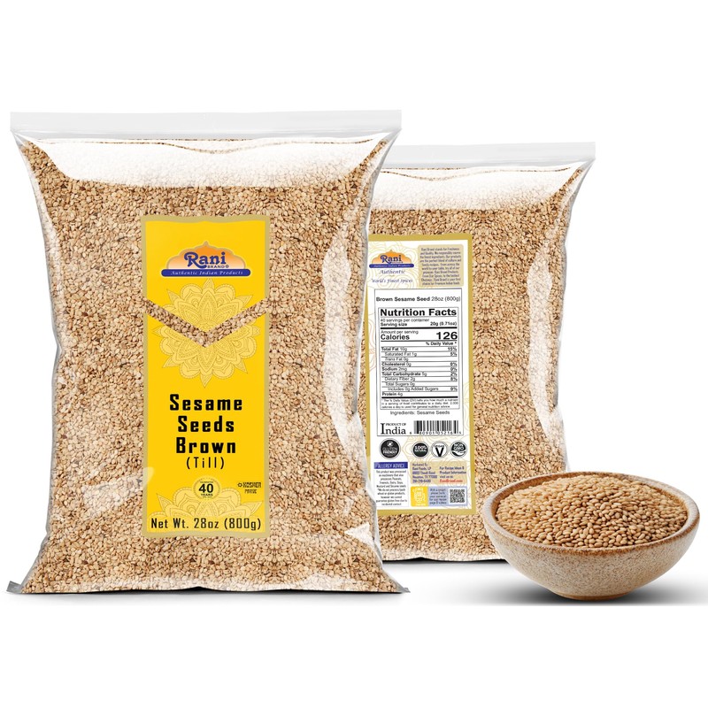 Rani Sesame Seeds Whole Brown, Raw (Till) 28oz (800gm) ~