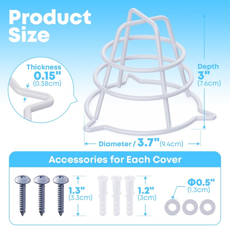 2 Pcs Fire Sprinkler Head Protector,Fire Sprinkler Head Covers Ceiling