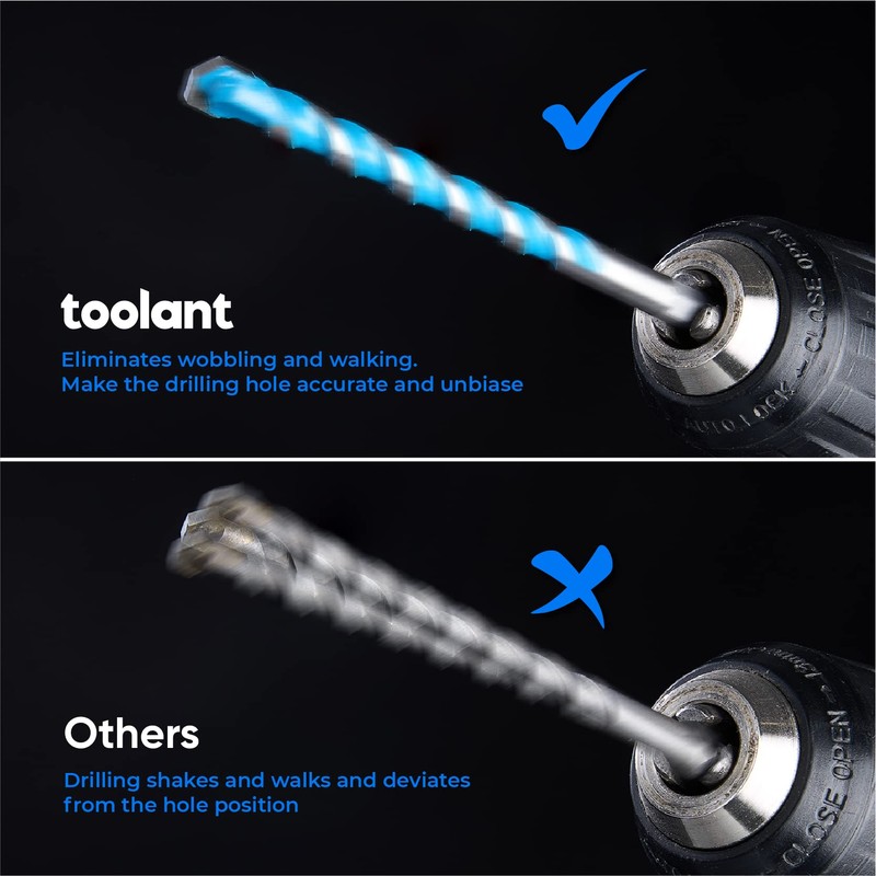 toolant Concrete Drill Bit Set & Masonry Drill Bit Set,