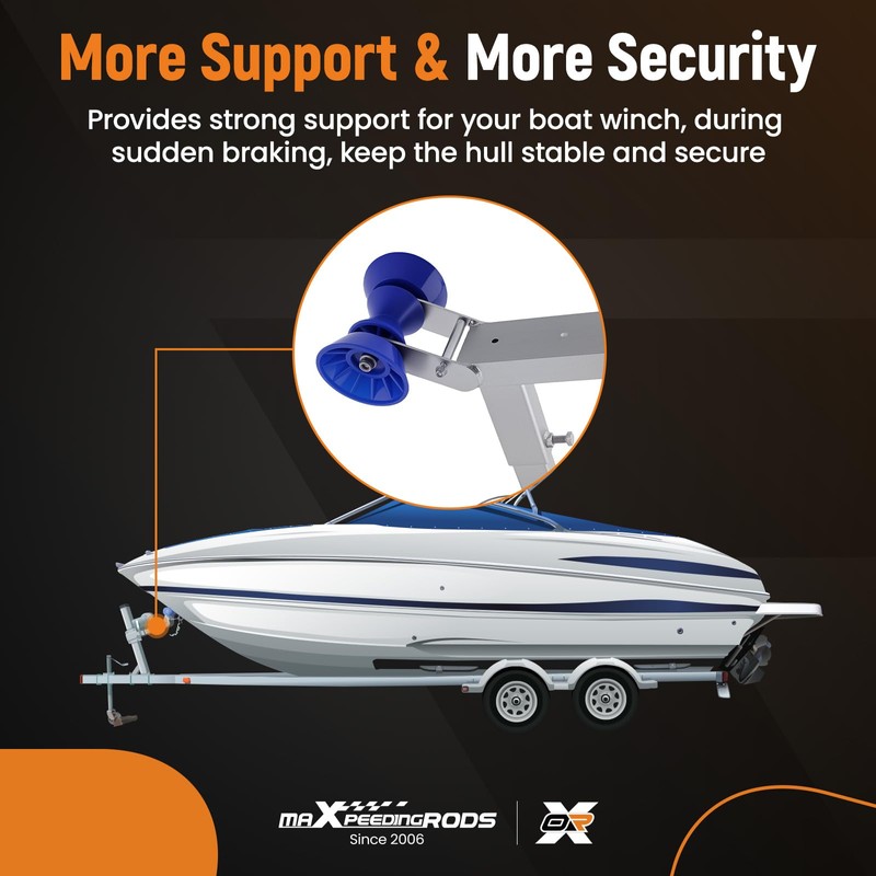 maXpeedingrods Boat Trailer Winch Post with Roller, Boat Trailer Winch
