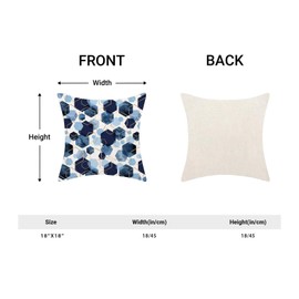 AEIOAE Navy Blue Abstract Pillow Covers 18 X 18 Inch Set of 2, Modern Art Blue Geometric Throw Pillow Covers Boho Outdoor Decorative Pillows for Couch Home Sofa Living Room