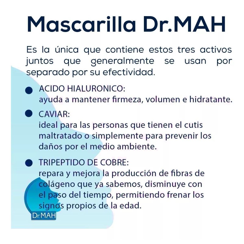 Dr. Mah Mascarilla Facial Dr. Mah Caviar Acido Hialuronico 30ml
