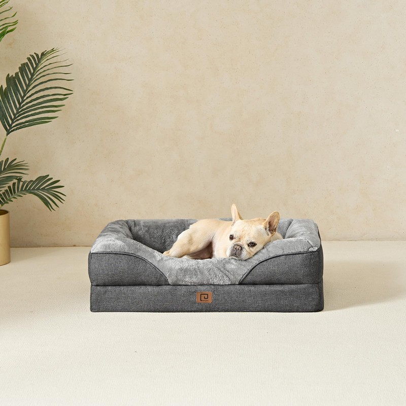 EHEYCIGA Orthopedic Dog Bed for Medium Dog, 30x20x6.5 Inch Memory
