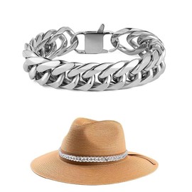 QIUMING Cowboy Hat Bands Hat Bands for Cowboy Western Hat Band for Men Hat Band Cowboy Hat Band Adjustable Hat Band for Cowboy Hat Suitable for Hats, silver