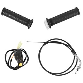 Trkimal Cable de acelerador de 7/8 pulgadas, 22 mm, juego de interruptor de apagado para piezas de motor de 49 cc a 80 cc, bicicleta motorizada
