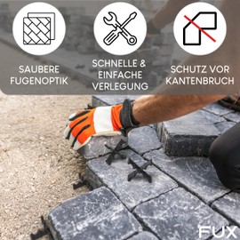 Joint Cross Patio Tiles Pack of 50 – 4 mm – 15 mm Height – Plastic Spacers with Predetermined Breaking Point – UV and Weather Resistant