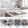 Foldable Diatomite Dish Drying Mat for Kitchen Counter, Gray Marble