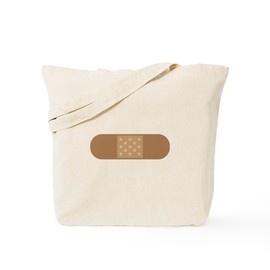 CafePress Band Aid Tote Bag Reusable Natural Beige Canvas Shopping Bag