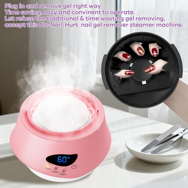 50W Nail Steamer Remover, Professional Bask La Steam Pro Gel