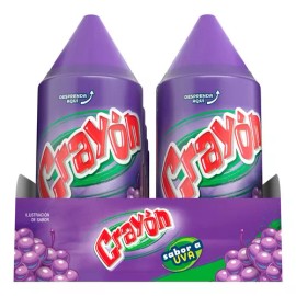 Dulce Crayón Sabor Uva 10 Pzas