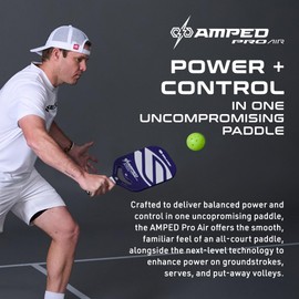 Selkirk Sport Amped Pro Air 2025 Pickleball Paddle | Fiberglass Pickleball Paddles with a Polypropylene X5+ 16mm Core | Throatflex | Flex Foam | Pickle Ball Paddle Made in The USA | Invikta Purple