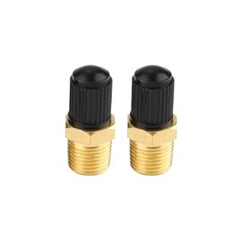 LL Valves, 1/4 NPT to Schrader Adapter, Brass Air Compressor Tank Filling Valves 1/8, Schrader Valve 2 Pieces 1/8 NPT MPT Brass Air Compressor Tank Filling Valve
