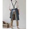 Pincy Denim Apron Cross Back Unisex Adjustable Bib Apron with