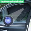 UHANBUT Car Side Window Sunshade, Rotatable Sun Blocker with Suction