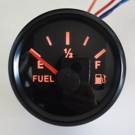 52mm Fuel Gas Level Gauge 0-90 ohms for Car Truck Marine Black 9-32VDC USA STOCK