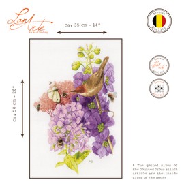 Lanarte Counted Cross Stitch Kits Complete Wall Art DIY Finding Floral of All Set Crafts Adults Set Decoration Salon Creative Gift ca. 35 x 50 cm Cross Stitch Embroidery