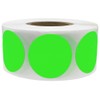 Fluorescent Green Color Coding Dot Labels 25.4 mm 1 Inch