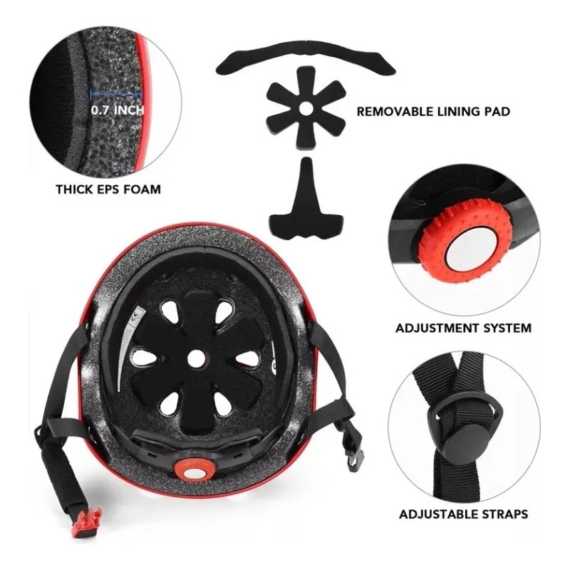 Casco Ajustable Para Montar Al Aire Libre, Casco De Monopatí