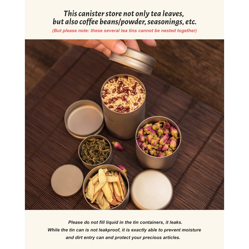 Boundless Voyage Titanium Tea Caddy Tea Canister Ultralight Portable &