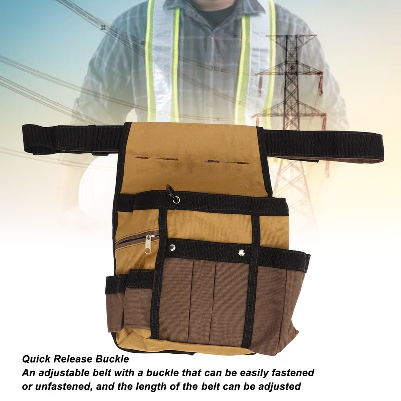Utility Belt Tool Bag Quick Release Multi Pocket Adjustable Thicken