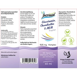 Liposomal Glucosamine, Chondroitin & MSM Drops High Dose - (45,750 mg per Pack) 1525 mg per Daily Dose with Hyaluronic Elderberry, Boswellia (Frankincense) and Bromelain - MCT Oil