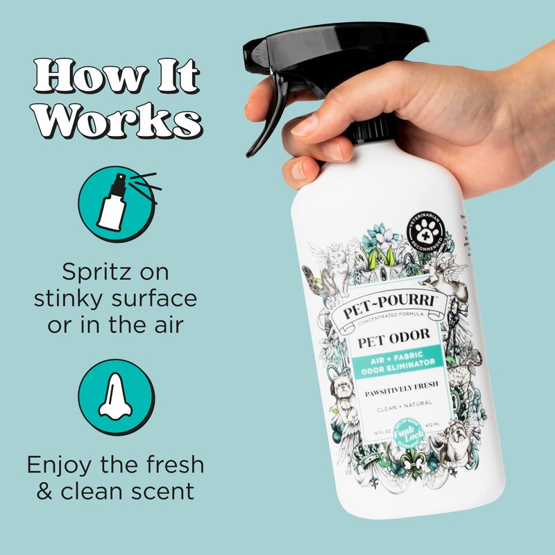 Pet-Pourri Pawsitively Fresh Pet Odor Deodorizer Spray, 16 Fl Oz,