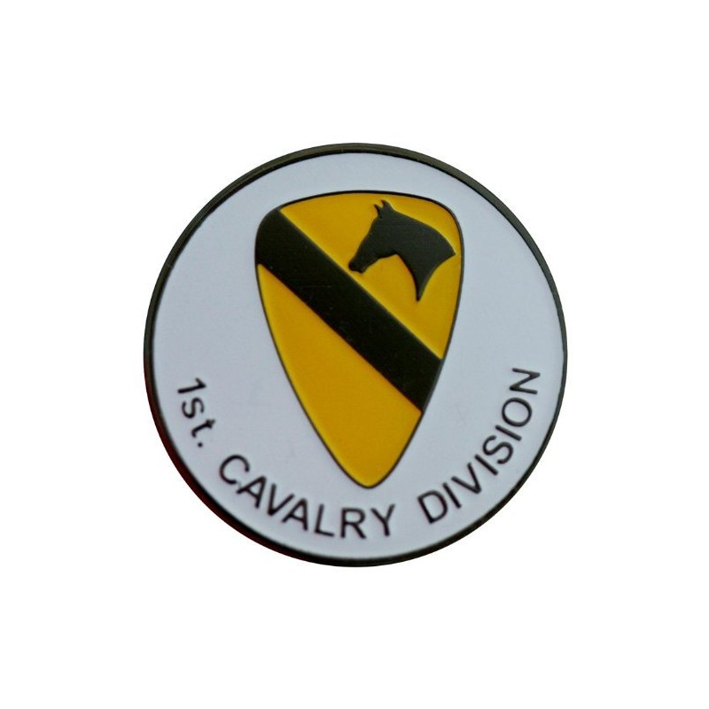 First Cavalry Division Golf Ball Marker with USA (Round) Hat