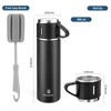 GIOGD Stainless Steel Thermo 500ml/16.9oz Vacuum Insulated Bottle with Cup