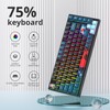 Guffercty kred 75% Gasket Mount Gaming Keyboard Hot-swappable, TKL Wired