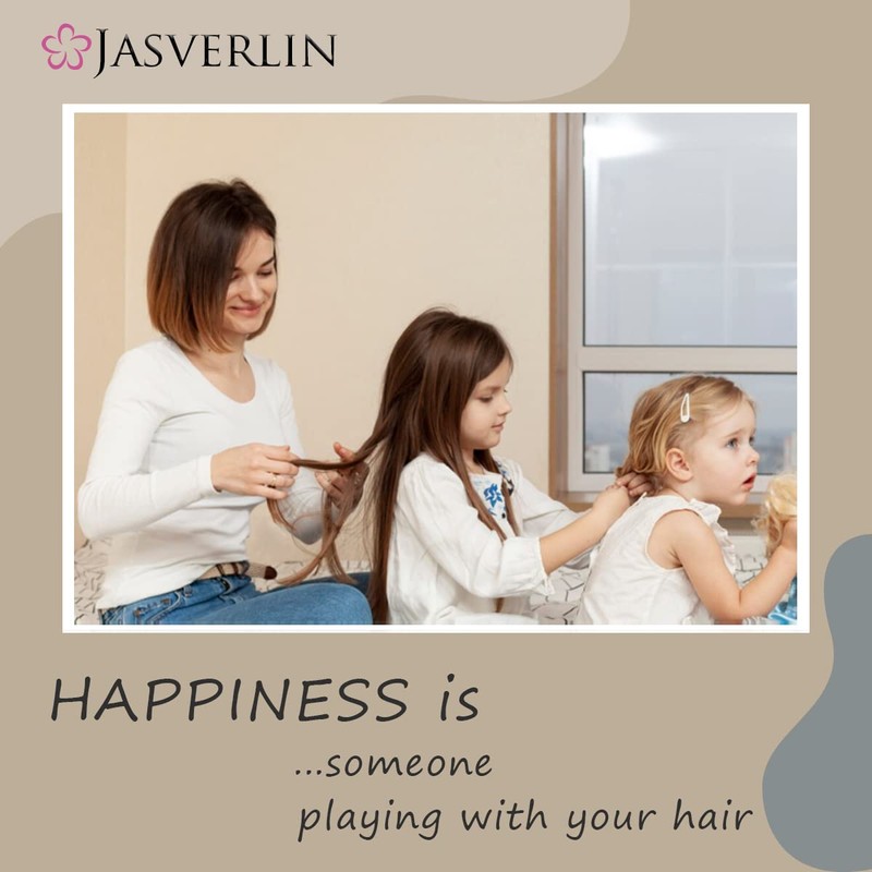 JASVERLIN Clear Elastic Hair Bands, Small Elastic Hair Ties Tiny