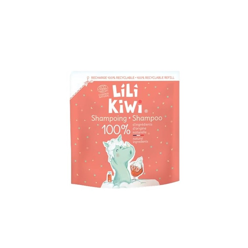 LiliKiwi Natural Mild Foaming Shampoo Refill, Organic, Tearless, Safe for