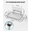 Nieifi Bar Soap Holder for Shower Wall with 4 Hooks,
