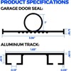 Holikme 16FT Garage Door Bottom Seal, Pre-drilled Track, Black Rubber