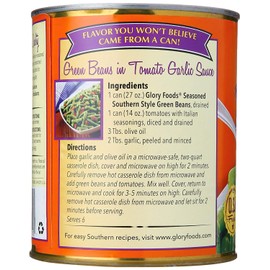 Glory Foods Seasoned Southern Style Green Beans (2 Pack, Total of 54oz)
